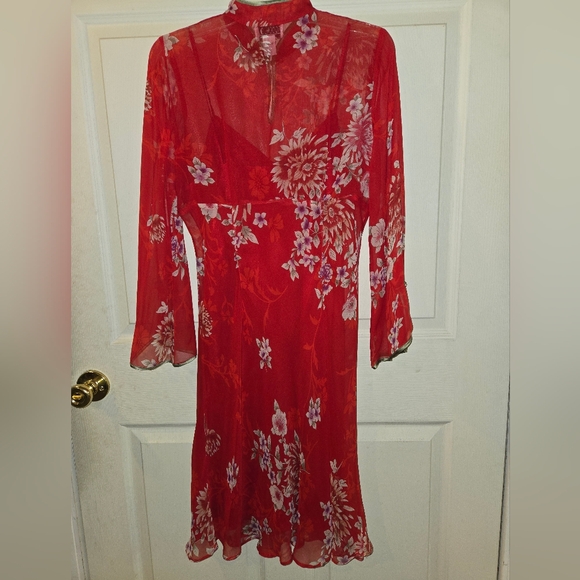 Floral Red Dress - Picture 8 of 12